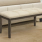 Bench, Rectangular, Hallway, Upholstered, Transitional - Cream