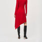 Joseph Ribkoff - Long Sleeve Asymmetric Midi Fit And Flare Dress