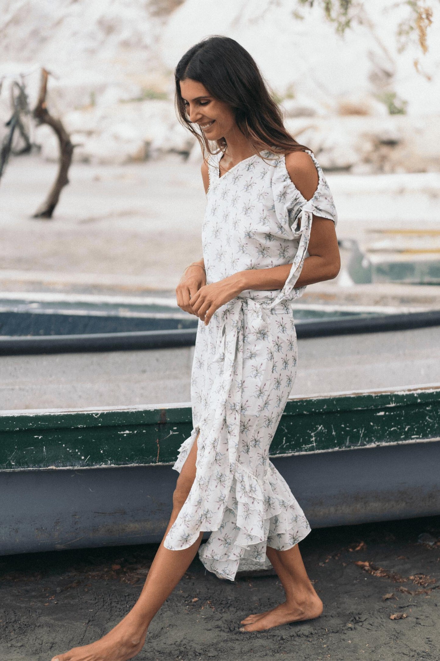Guadalupe Design - Azure Midi Skirt