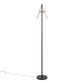 Icicle 65' Modern Swivel Floor Lamp in Black Metal