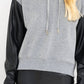 Generation Love - LISBET VEGAN LEATHER COMBO HOODIE