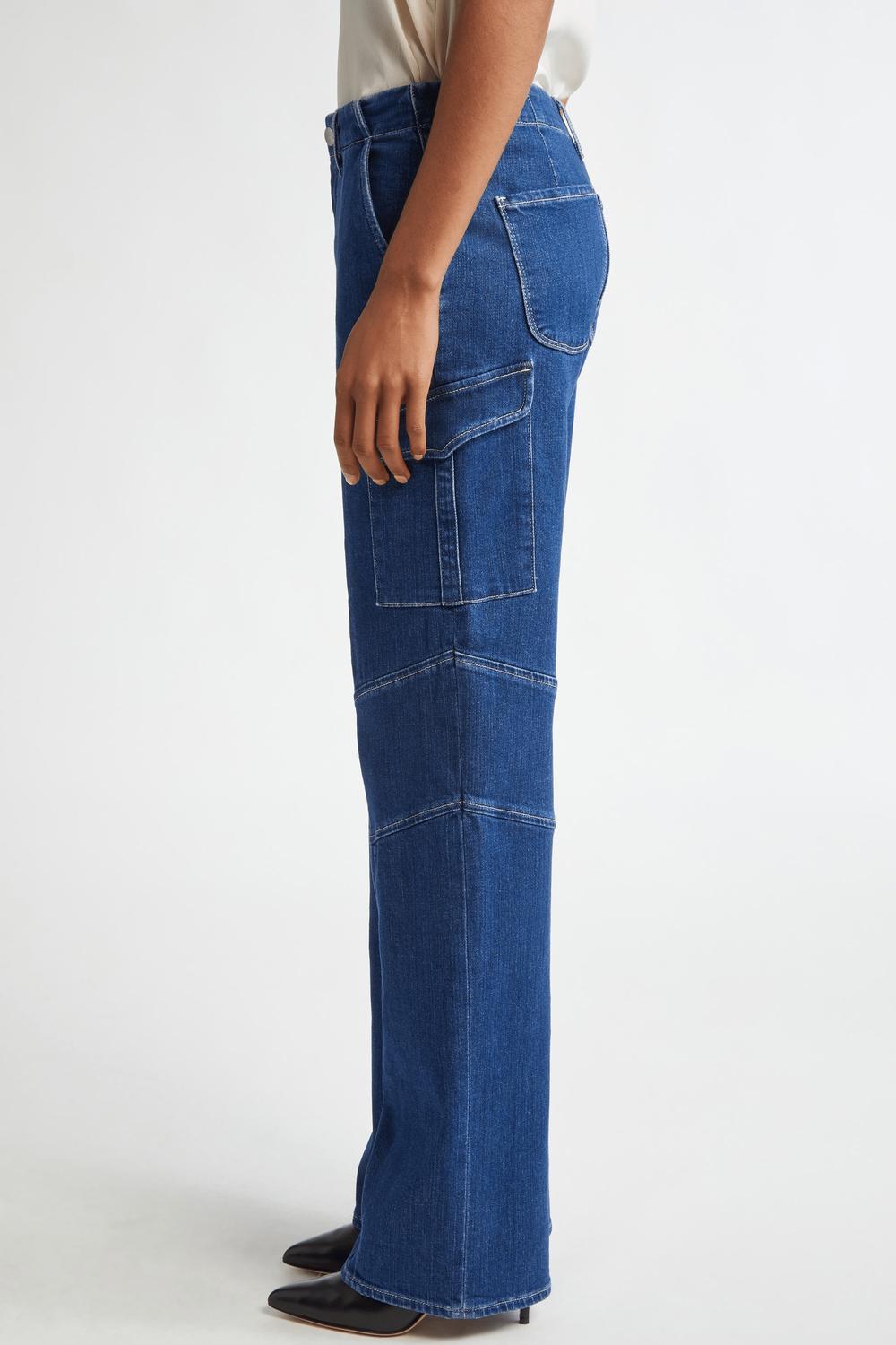 L'Agence - Brooklyn High Rise Utility Wide Leg Jeans