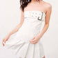 Better Be - Pleated Tube Mini Dress With Belt Detail