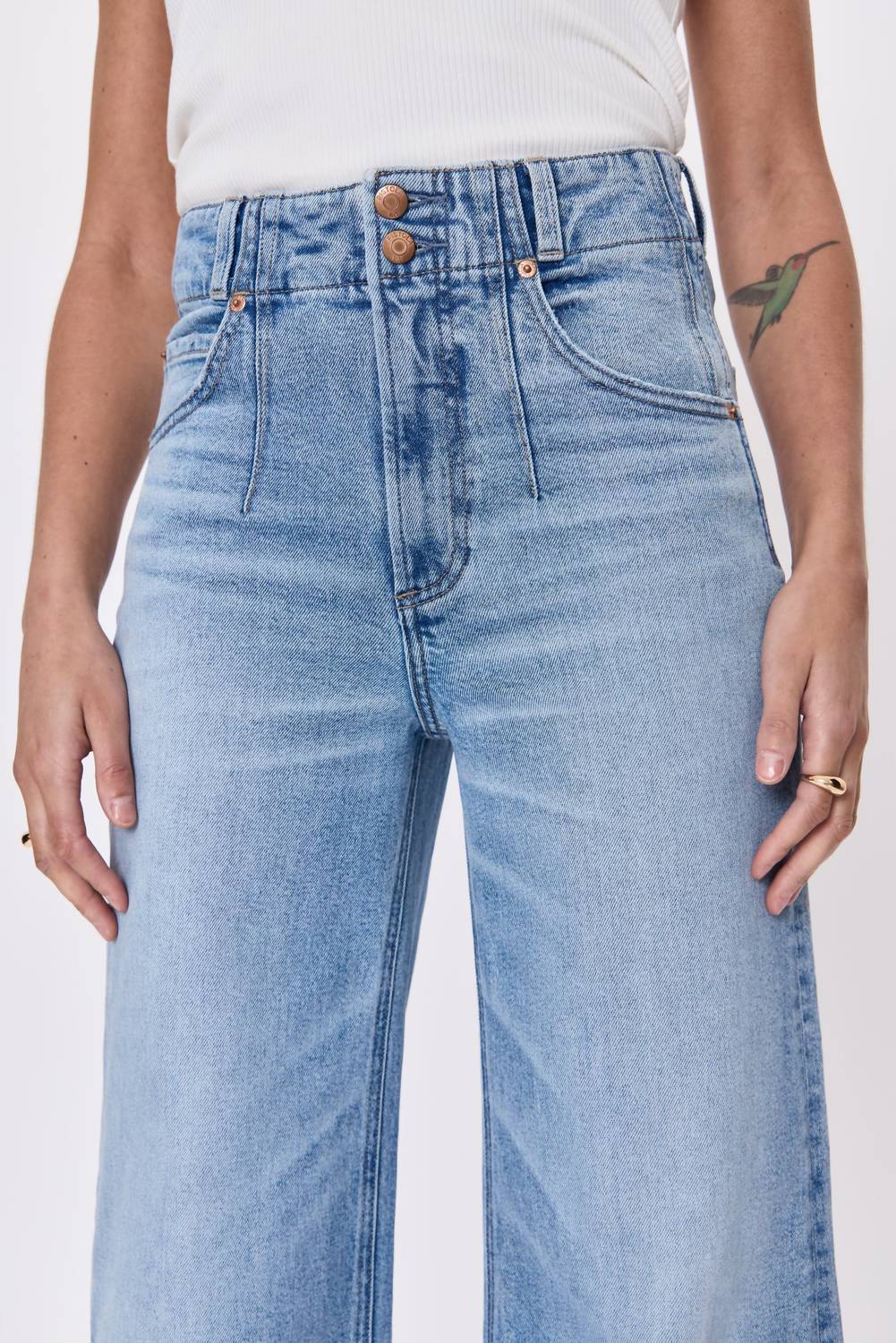 Pistola - Women's Lana High Rise Double Button Ultra Wide Leg Jeans