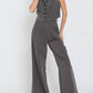 Aakaa - Halter Vest Top and High Waisted Long Pants Set