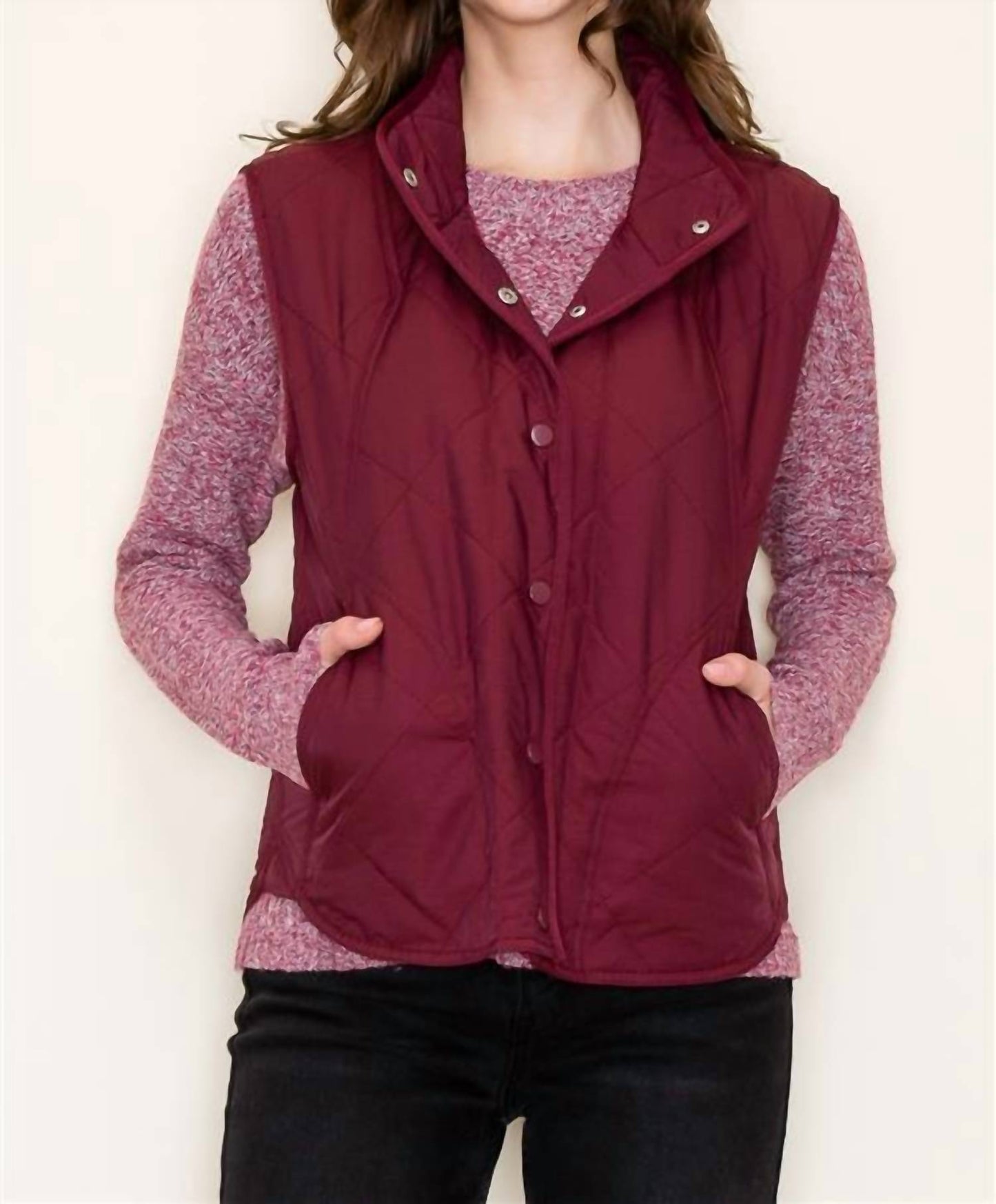 Staccato - Kaye Button Front Textured Vest