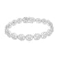 .925 Sterling Silver 1.0 Cttw Diamond Nested Circle Miracle Set Open Wheel 7" Fashion Link Bracelet (I-J Color, I3 Clarity)