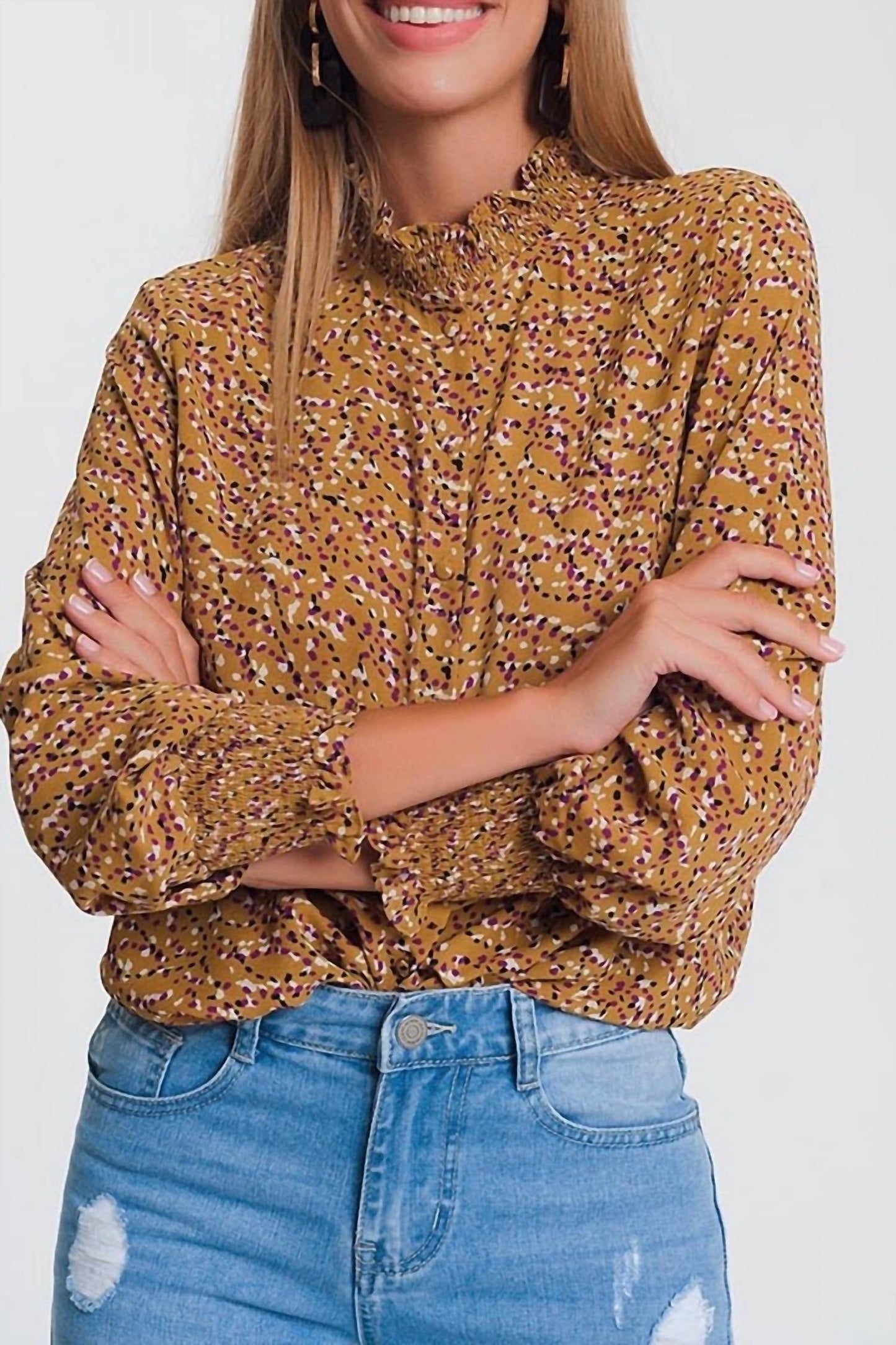 124 Voltaire - Silky Mock Neck Top