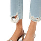 Good American - BOY DISTRESSED STRAIGHT LEG JEANS