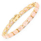 34.50 Carat Genuine Morganite .925 Sterling Silver Bracelet
