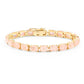 34.50 Carat Genuine Morganite .925 Sterling Silver Bracelet