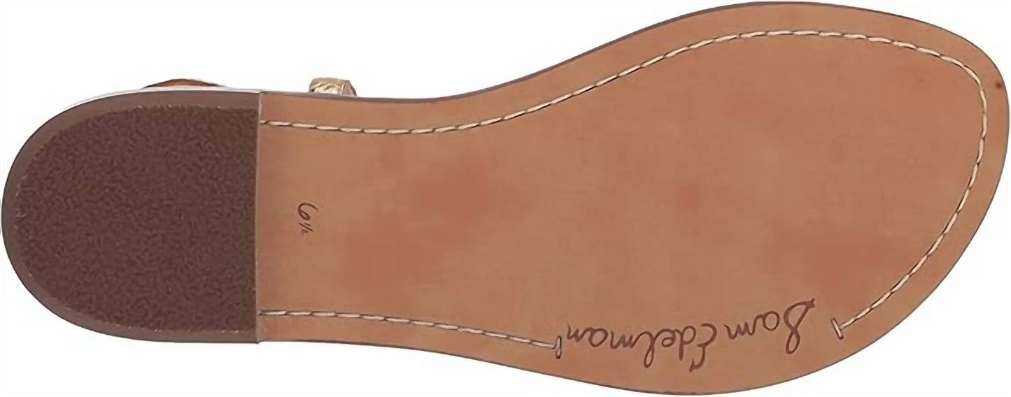 Sam Edelman - Women's Gigi Embossed Wide Flats Sandals