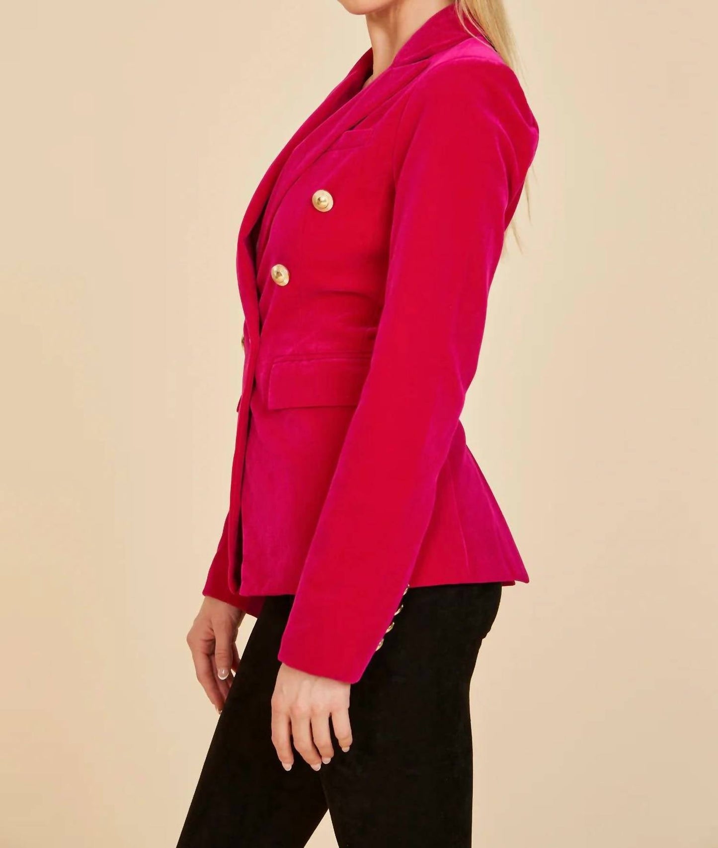 Dolce Cabo - Double Breasted Velvet Blazer