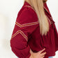 &Merci - Embroidered Trim Babydoll Blouse