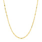 14k Yellow Gold Diamond-Cut Alternating Bead Chain 1.5mm