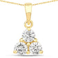 0.75 Carat Genuine Lab Grown Diamond 14K Yellow Gold Pendant