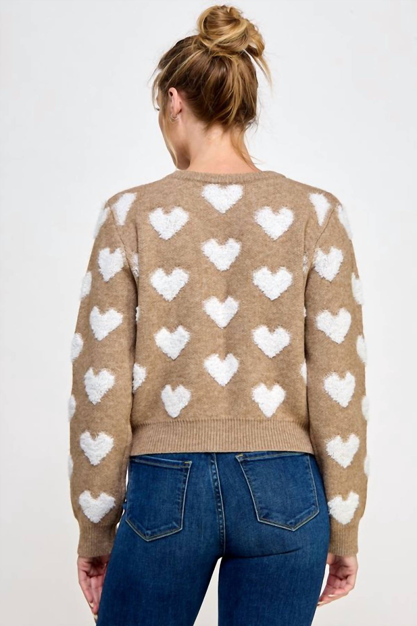 Allie Rose - Sweetheart Texture Pullover Sweater