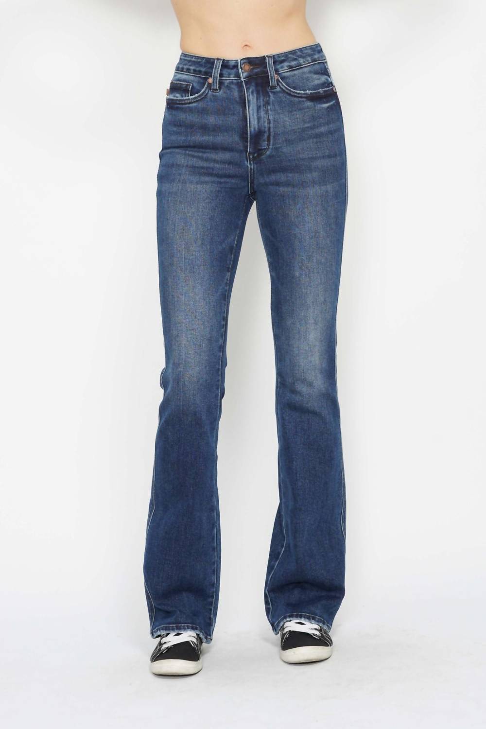 Judy Blue - Highwaist Tummy Control Embroidered Back Pocket Bootcut Jeans