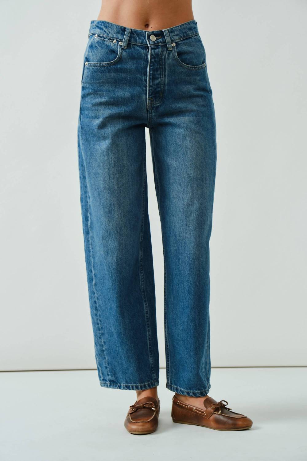 Aaron & Amber - Women's Comfy Slim Semi Barrel Pants