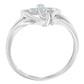10K White Gold Diamond-Accented Cross & Open Heart Promise Fashion Ring (H-I Color, I1-I2 Clarity) - Size 7