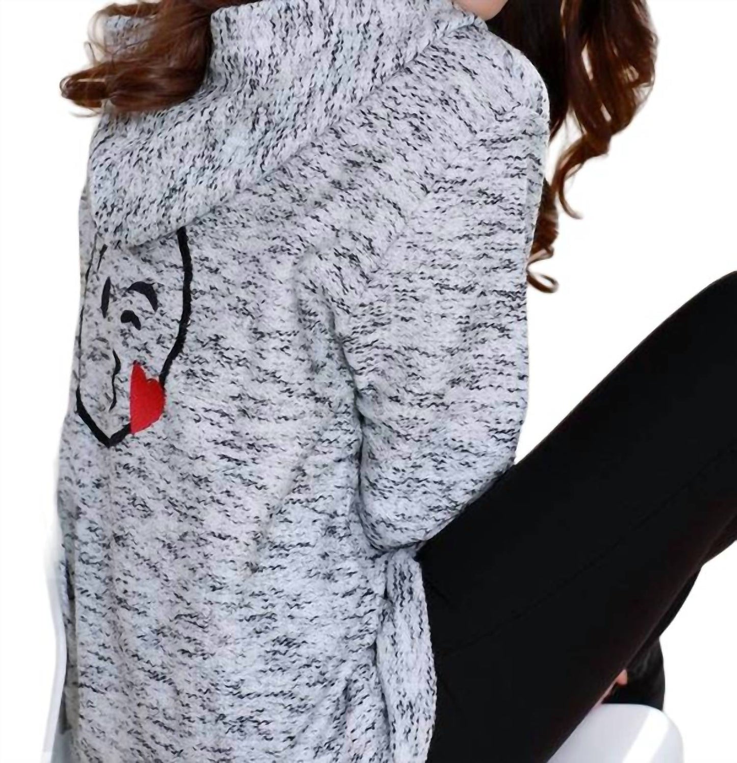 French Kyss - Kiss Emoji Hooded Cardigan