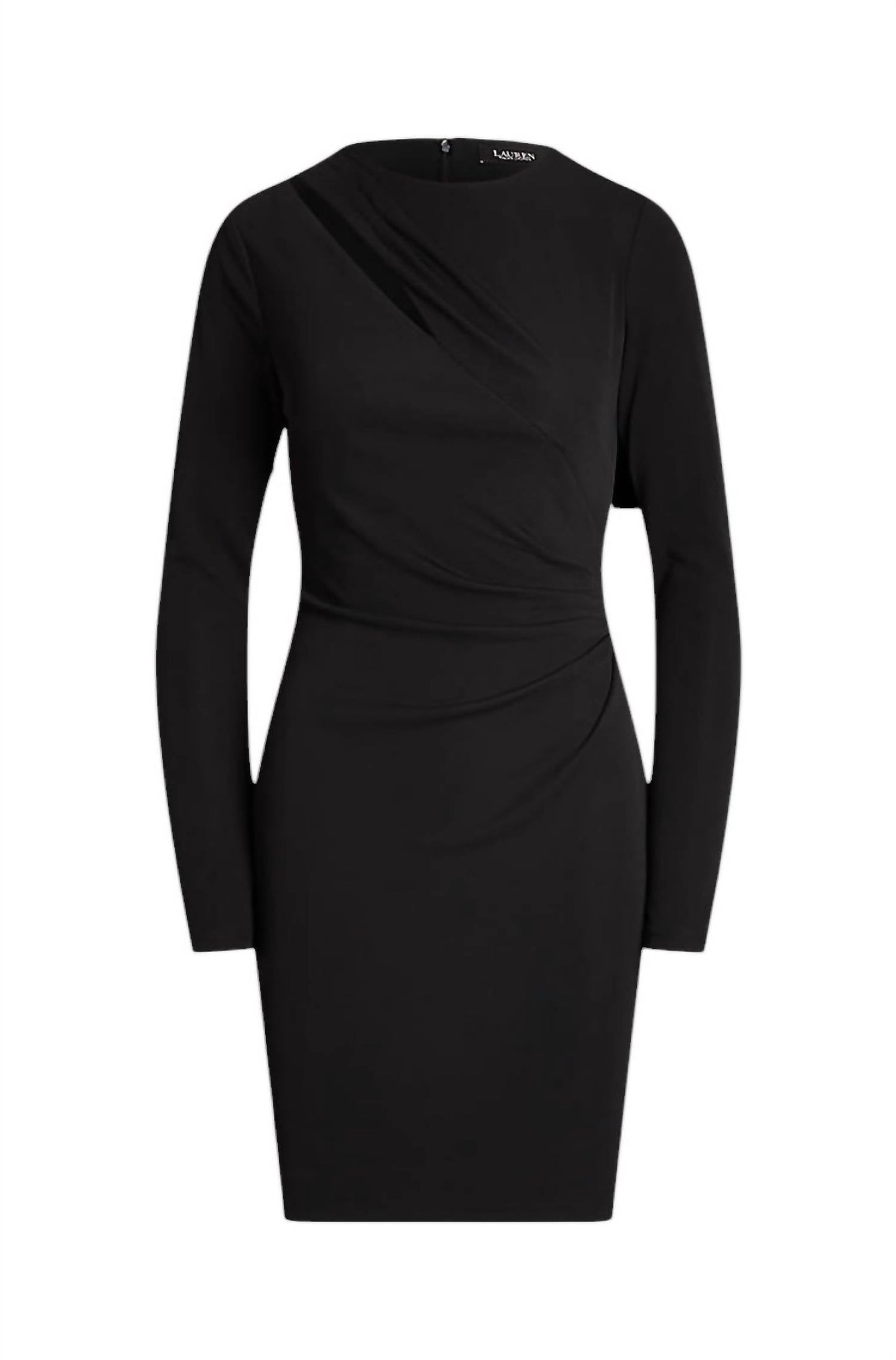Ralph Lauren - PLEATED STRETCH JERSEY COCKTAIL DRESS
