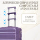 HIFINE Tourist 3-Piece ABS Spinner Wheel Luggage Set (Purple)