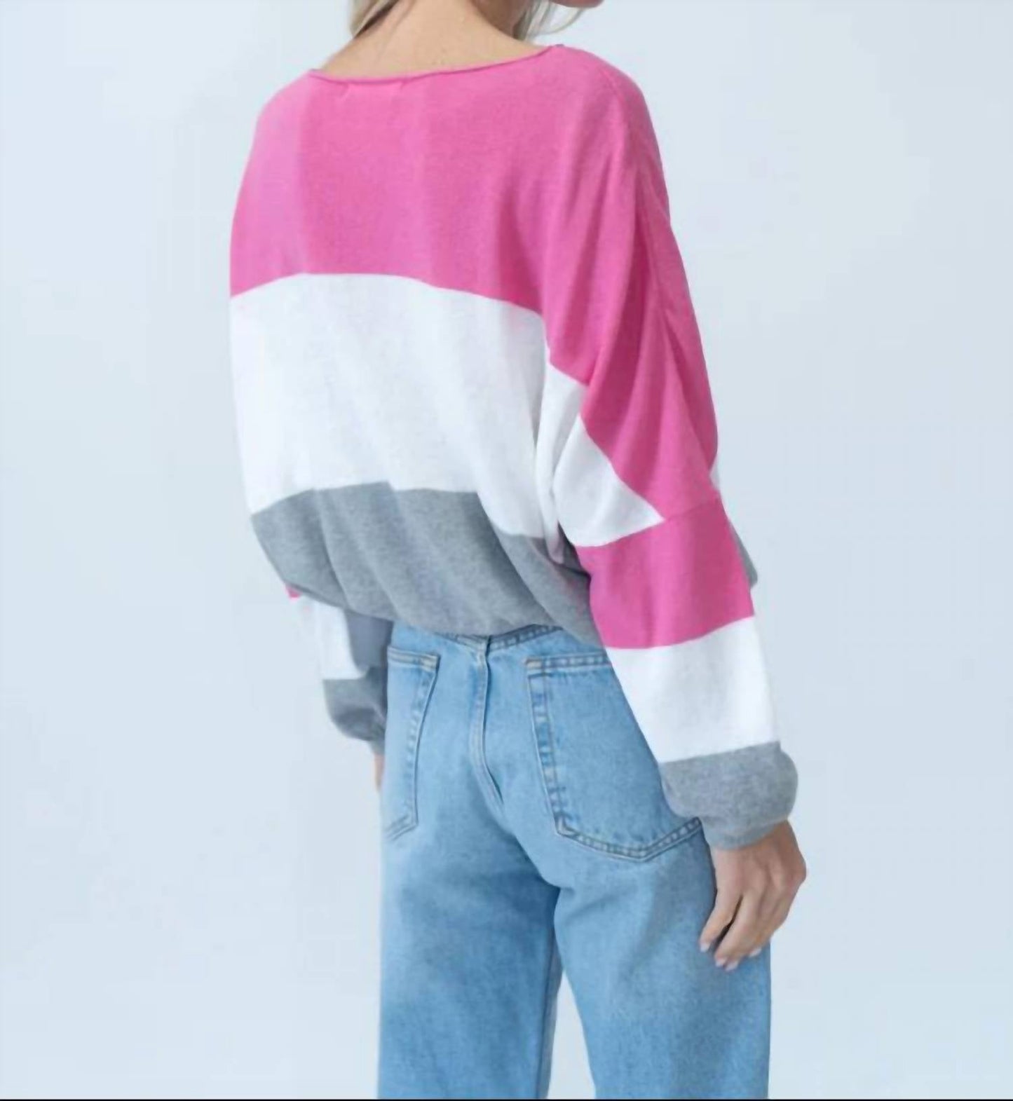 Six/Fifty - Sale Georgia Long Sleeve Color Block Sweater