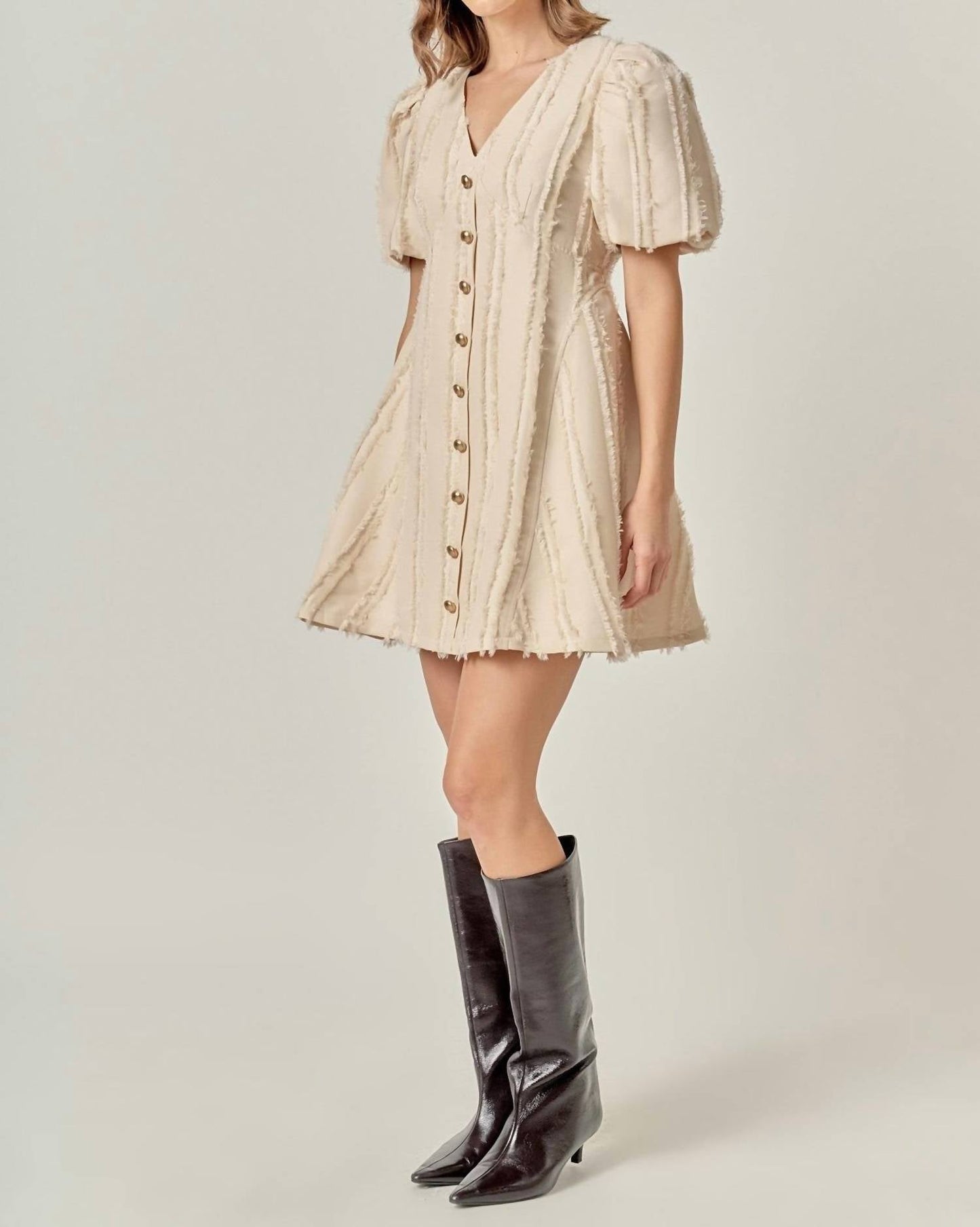 2.7 August Apparel - Lindsey Button Up Mini Dress