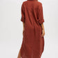 Style Usa - Maxi Gauze Shirt Dress
