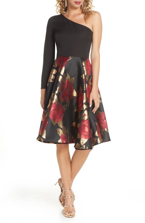 chi-chi-london-roslin-one-shoulder-jacquard-cocktail-dress-in-black-at-nordstrom-size-10