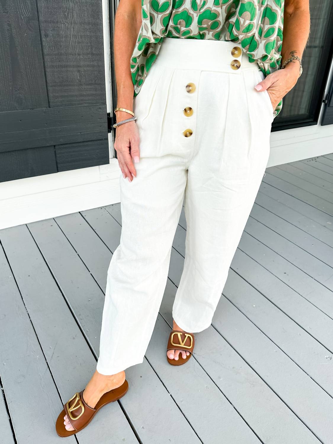 2.7 August Apparel - Women's Button Up Pants