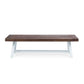 Tranquilizer Outdoor Acacia Wood Bench With Slat Panel Design