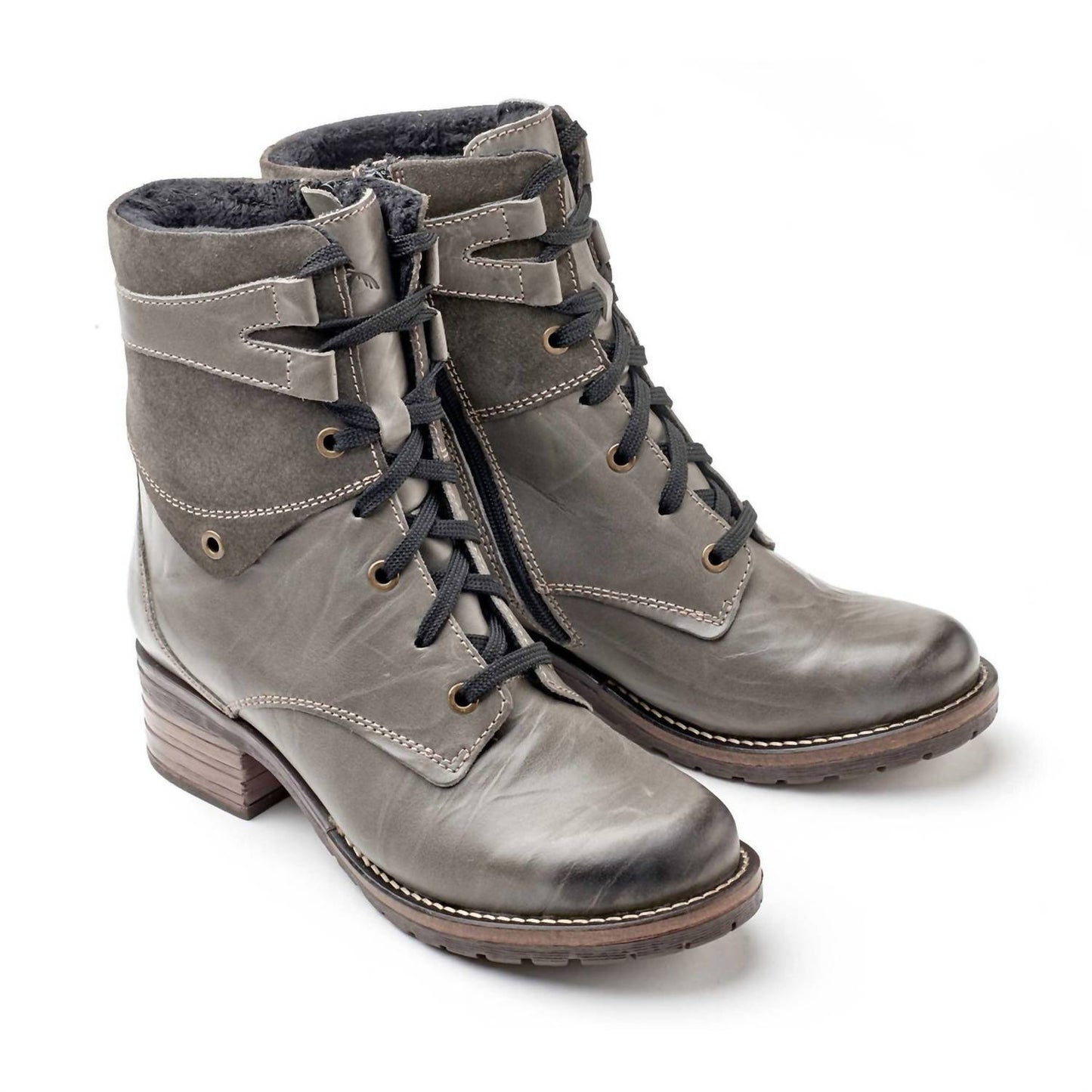 Dromedaris - Women Kara Scrunched Leather & Suede Boot