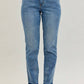 Judy Blue - Mid Rise Rigid Magic Release Hem Boyfriend Denim Jean