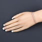 0.89 Carat Genuine Morganite and White Topaz .925 Sterling Silver Bracelet