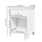 Nightstand With 1 Drawer and 1 Shelf - White