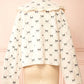 Mable - Bow Embroidered Quilted Sherpa Jacket