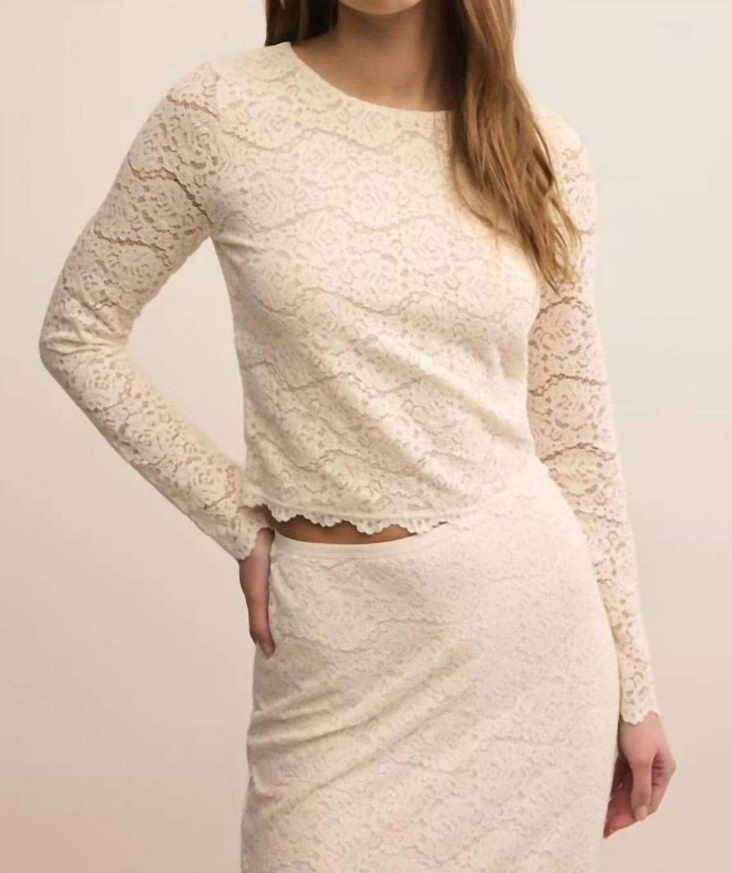 Z Supply - Aurora Lace Long Sleeve Top