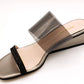 All Black - Women Clear Fish Wedge