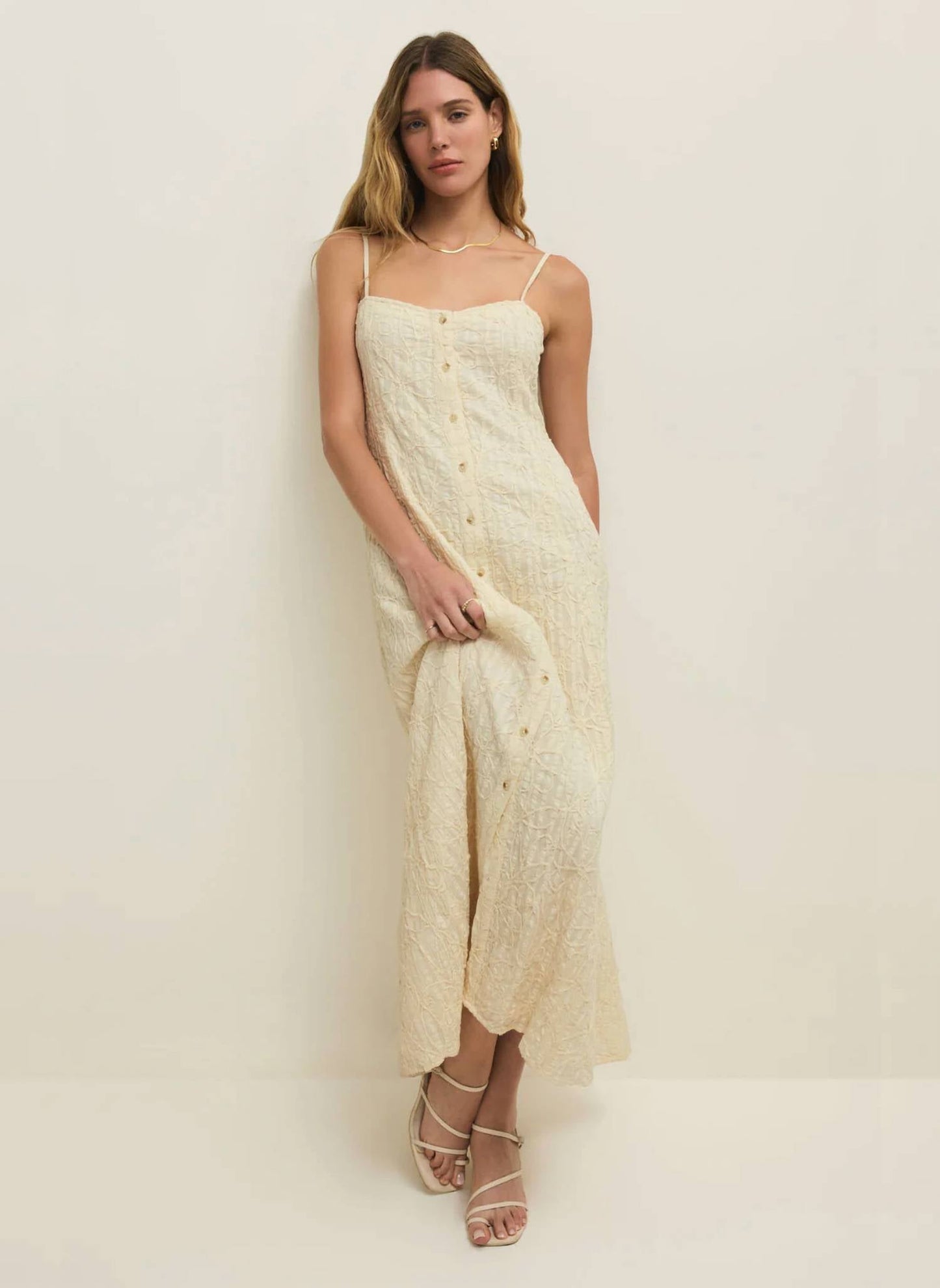 Z Supply - Angel Eyes Textured Strappy Midi Dress
