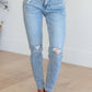 Judy Blue - Mid Rise Tummy Control Distressed Skinny Jeans