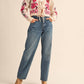 &Merci - Floral Knit Tie-front Cropped Sweater Cardigan