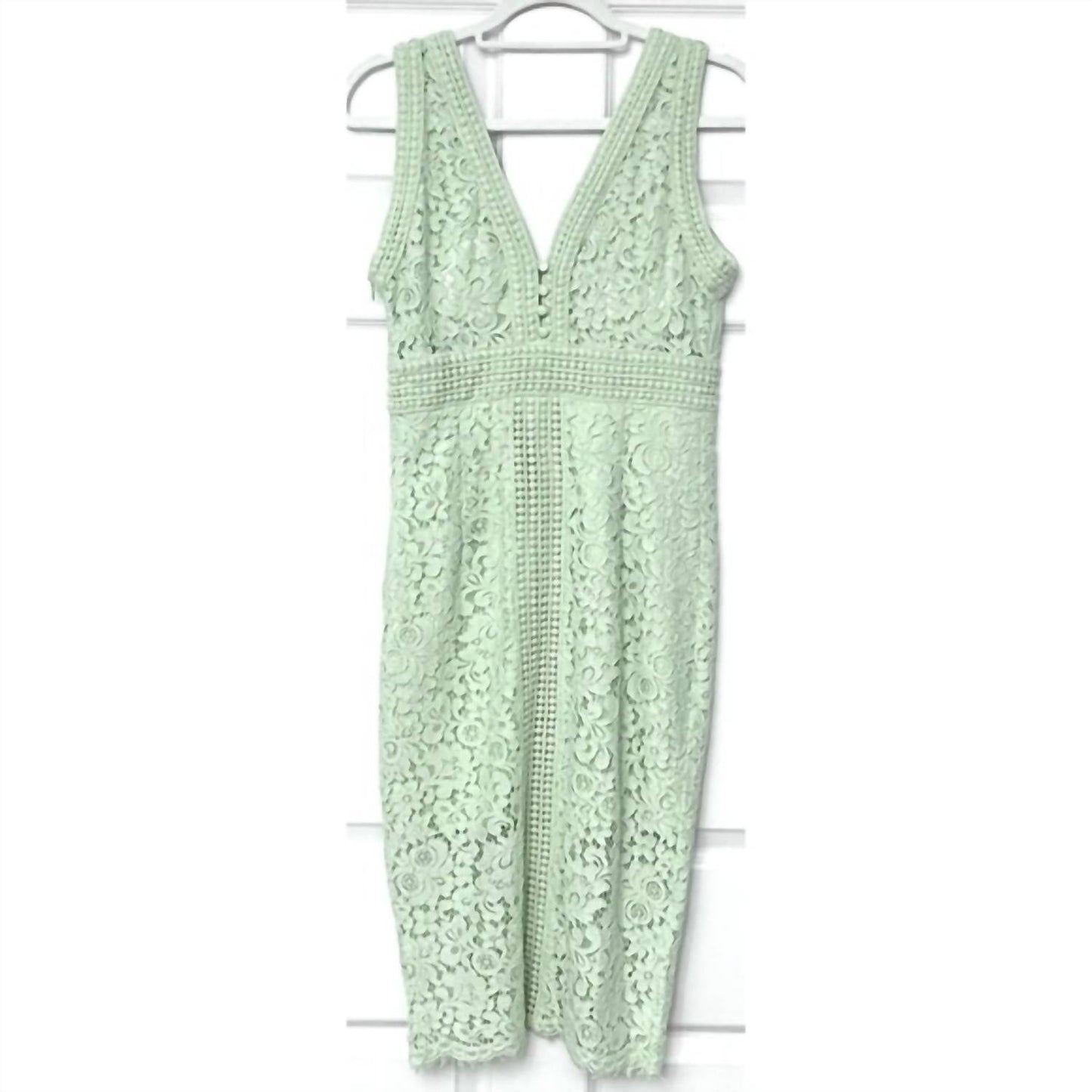 Bardot - Halter Lace Front Slit Dress