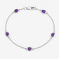 1.70 Carat Genuine Amethyst .925 Sterling Silver Bracelet