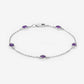 1.70 Carat Genuine Amethyst .925 Sterling Silver Bracelet