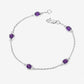 1.70 Carat Genuine Amethyst .925 Sterling Silver Bracelet