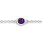 1.70 Carat Genuine Amethyst .925 Sterling Silver Bracelet
