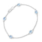 1.80 Carat Genuine Blue Topaz .925 Sterling Silver Bracelet