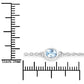 1.80 Carat Genuine Blue Topaz .925 Sterling Silver Bracelet